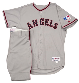 2013 Josh Hamilton Los Angeles Angels Game Worn "Turn Back the Clock" Road Uniform (MLB Authenticated)